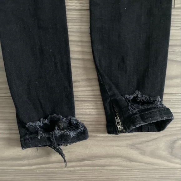 Zara distressed skinny jeans Sz 2 - Picture 7 of 9